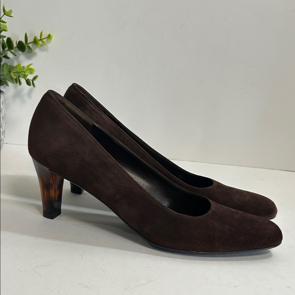 Salvatore Ferragamo Shoes Brown Espresso Suede Calf Sabrina Pump - Picture 5 of 16